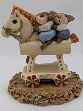 Wee Forest Folk M‑065 Mousey Express – 1981 Annette Petersen – Vintage WFF Mouse